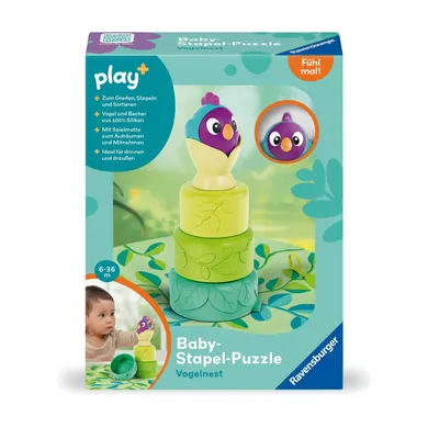 Stapelbecher, Ravensburger, Grün – Besonderheit: 3 bunte Silikonbecher zum Stapeln