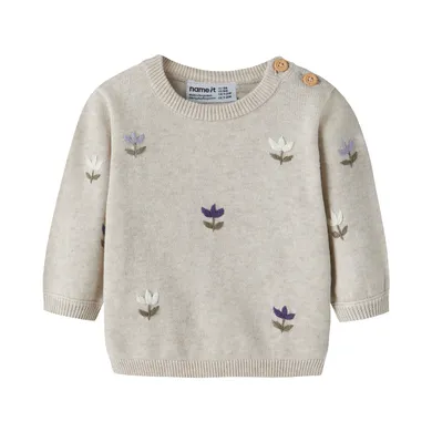 Strickpullover, name it, Beige – Besonderheit: mit Knopfleiste