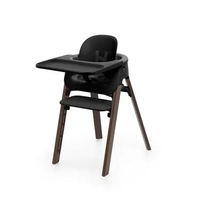 Treppenhochstühle, STOKKE, Schwarz – Besonderheit: Set enthält Hochstuhl, Baby Set, Tray und Haltegurt