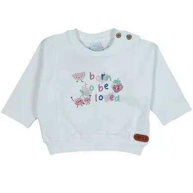 Pullover & Sweatshirts, LITTLE, Weiß – Besonderheit: aus 95% Baumwolle
