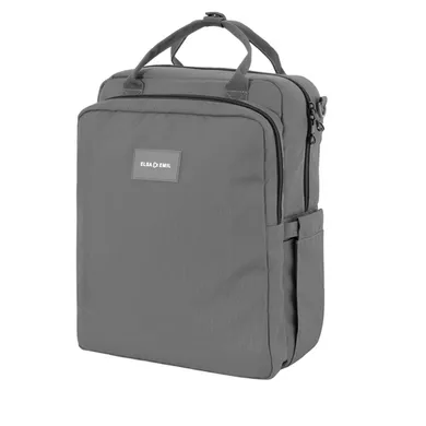 Wickelrucksäcke, ELSA & EMIL, Grau – Besonderheit: inkl. Karabinerhaken, Wickelunterlage, Flaschen-Isoliertasche und Extra-Tasche