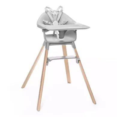 Treppenhochstühle, STOKKE, Grau – Besonderheit: mit Tray und Sicherheitsgurt