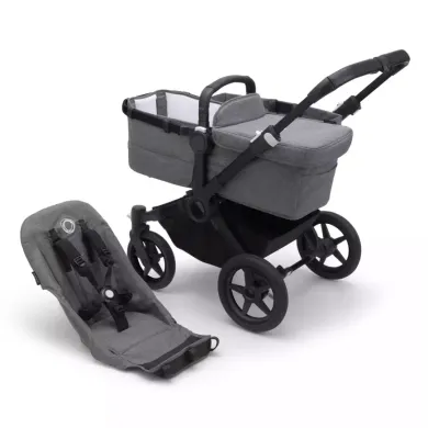 Kombi-Kinderwagen, bugaboo, Grau – Besonderheit: inkl. Gestell, Sitzrahmen und atmungsaktiver Matratze