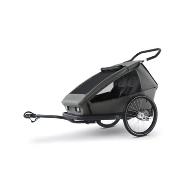 Fahrradanhänger, Croozer, Grün – Besonderheit: 3-in-1 Fahrradanhänger zur Nutzung im Buggy-, Fahrrad- und Jogger-Modus