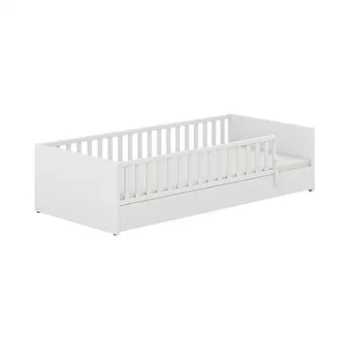 Bodenbetten, PAIDI, Weiß – Besonderheit: bodennahes Montessori-Bett mit ringsum Schutz
