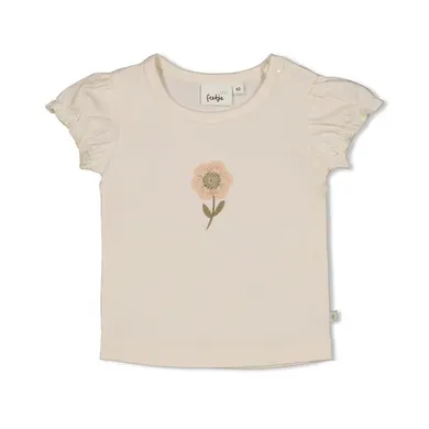 Kurzarmshirts, FEETJE, Beige – Besonderheit: praktische Druckknöpfe auf der Schulter