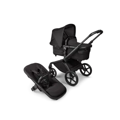 Kombi-Kinderwagen, bugaboo, Schwarz – Besonderheit: inkl. Sitz, Liegewanne und Matratze