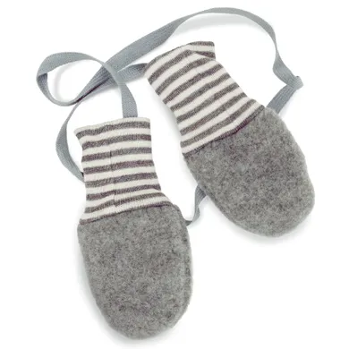 Handschuhe, PICKAPOOH, Grau – Besonderheit: aus weicher Wolle und Seide