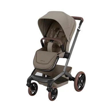 Kombi-Kinderwagen, MAXI-COSI Premium, Braun – Besonderheit: mit LumiRide System für verbesserte Sichtbarkeit und Federung