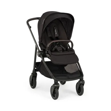 Kombi-Kinderwagen, nuna, Schwarz – Besonderheit: 360° drehbare Swivel-Räder - Navigation in alle Richtungen