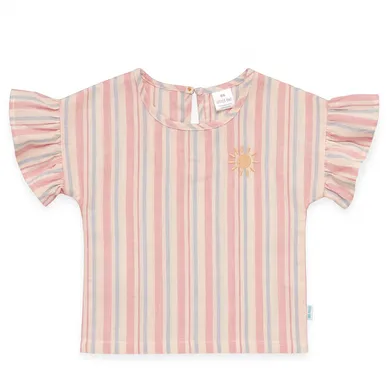 Kurzarmshirts, LITTLE ONE, Beige – Besonderheit: aus 75% Baumwolle und 25% Leinen
