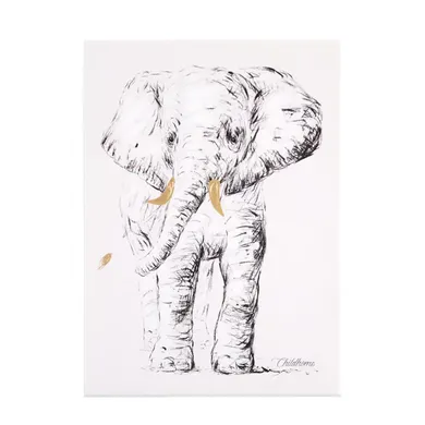 Wanddeko, CHILDHOME, Gelb – Besonderheit: stilvolle, goldene Details