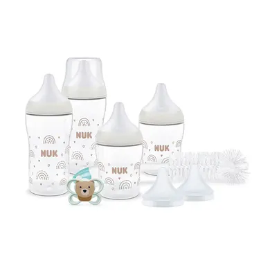 Babyfläschchen, NUK, Transparent – Besonderheit: 4x Flaschen aus hochwertigem Polypropylen (PP), 2x 150ml in Größe S, 2x 260ml in Größe M