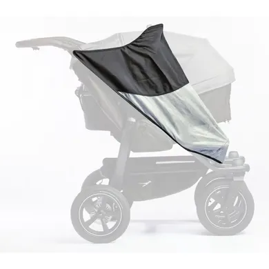 Sonnen- & Insektenschutz Kinderwagen, tfk, Transparent – Besonderheit: Sonnenabdeckung für den tfk Duo2 Geschwisterwagen mit Sportsitz
