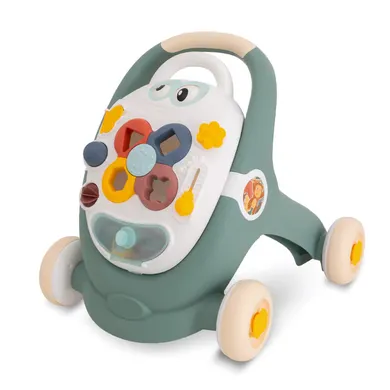 Lauflernwagen, Smoby, Grün – Besonderheit: Lauflernwagen, Activitybrett & Puppenwagen in einem