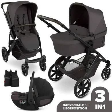 Kinderwagen Komplettsets, ABC DESIGN, Braun – Besonderheit: Set bestehend aus Kombi-Kinderwagen Salsa Core, Babyschale Calla und passenden Adaptern