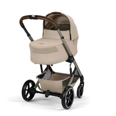 Kombi-Kinderwagen, cybex, Beige – Besonderheit: hochwertige Komfortfederung und pannensichere Reifen