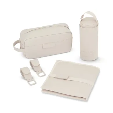 Wickeltaschen schwarz, KAPTEN & SON, Beige – Besonderheit: inklusive Kulturtasche, isolierte Bottle Bag und Wickelauflage
