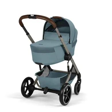 Kombi-Kinderwagen, cybex, Blau – Besonderheit: faltbare Babywanne
