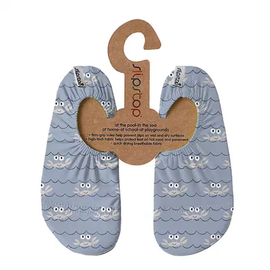 Badeschuhe, slipstop, Blau – Besonderheit: Sohle aus 13% Baumwolle