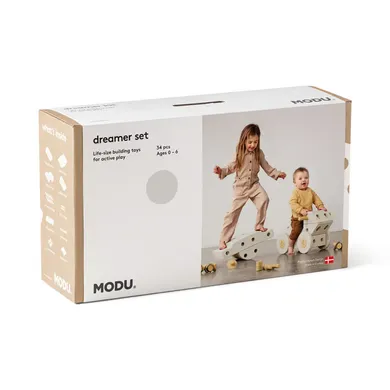 MODU, MODU, Beige – Besonderheit: 34-teiliges Set zum gleichzeitigen Bauen mehrerer lebensgroßer Spielzeuge