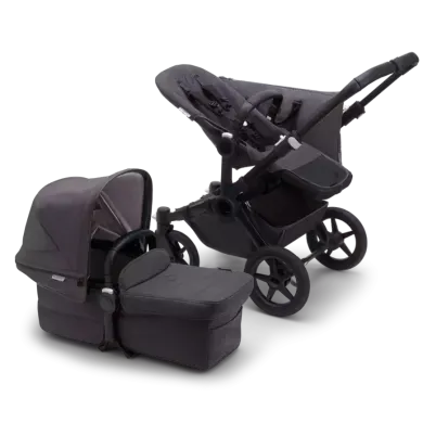 Kombi-Kinderwagen, bugaboo, Schwarz – Besonderheit: inkl. Liegewanne & Sitzeinheit