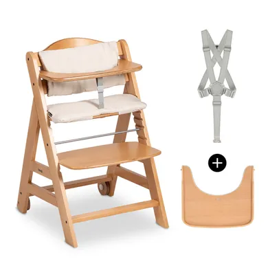 Treppenhochstühle, hauck, Beige – Besonderheit: inkl. Sitzauflage, Sicherheitsgurt und Essbrett