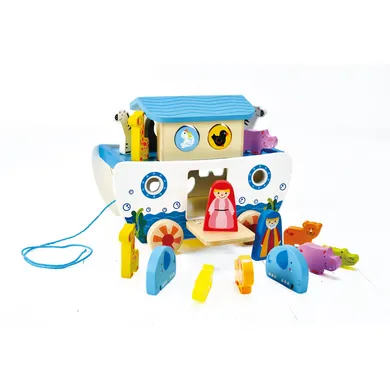 Schiebetiere, Hape, Mehrfarbig – Besonderheit: 17-teilges Set aus Holz