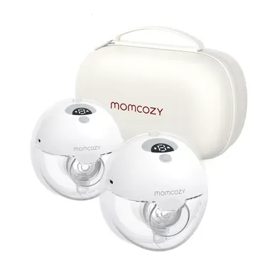 Hands Free Milchpumpen, momcozy, Grau – Besonderheit: mit 105° Flanschwinkel, der die natürliche Saugposition des Babys imitiert und einen Milchfluss ohne Schmerzen fördert