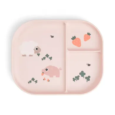 Kinderteller, done by deer, Pink – Besonderheit: mit rutschfester Unterseite