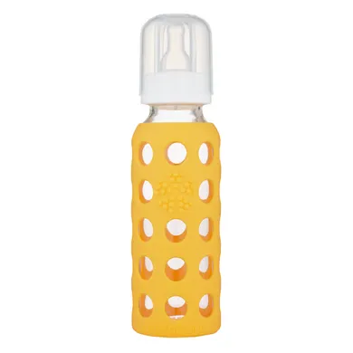 Babyfläschchen, lifefactory, Gelb – Besonderheit: Sauger für ca. 3-6 Monate geeignet