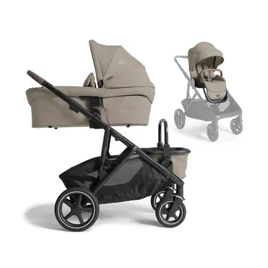 Kombi-Kinderwagen, Joie signature, Beige – Besonderheit: inkl. extragroßer Babywanne, wendbarem Sportsitz und Gurt- und Rückenpolstern