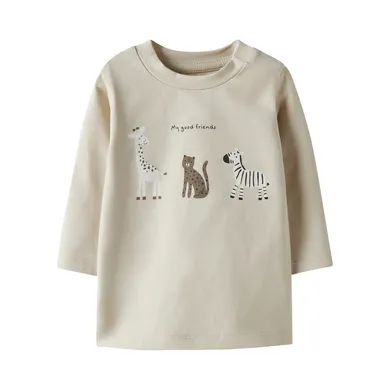 Langarmshirts, name it, Beige – Besonderheit: Druckknöpfe für leichtes An- und Ausziehen