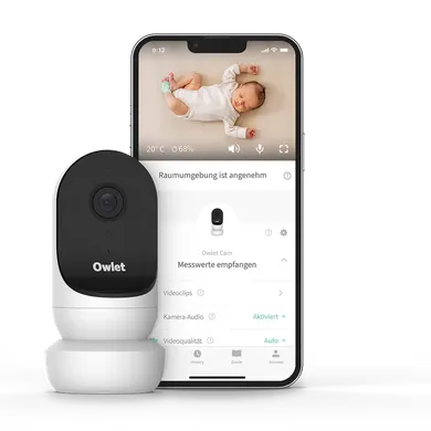 Video Babyphone, Owlet, Weiß – Besonderheit: 1080p-Video in HD-Qualität