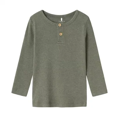 Langarmshirts, name it, Grün – Besonderheit: aus 57% Baumwolle