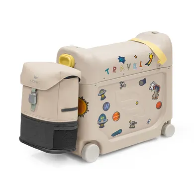 Kinderkoffer, STOKKE, Beige – Besonderheit: Set bestehend aus BedBox und Rucksack