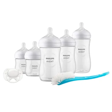 PHILIPS AVENT, Transparent – Besonderheit: inkl. fünf Flaschen, einem Schnuller und einer Flaschenbürste