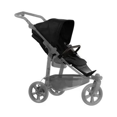 Sportsitze, tfk, Schwarz – Besonderheit: komfortabler und atmungsaktiver XXL Sitz für tfk pro, mono 3 oder mono 4 Kombi-Kinderwagen zum Umbau zu einem Sportwagen