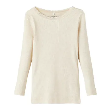 Langarmshirts, name it, Beige – Besonderheit: aus Bio-Baumwolle, Modal und Elasthan