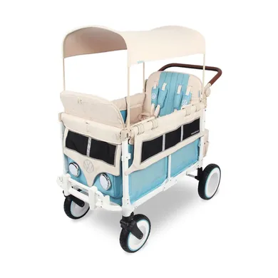 Zwillingswagen & Geschwisterwagen, WONDERFOLD, Blau – Besonderheit: bietet Platz für bis zu vier Passagiere