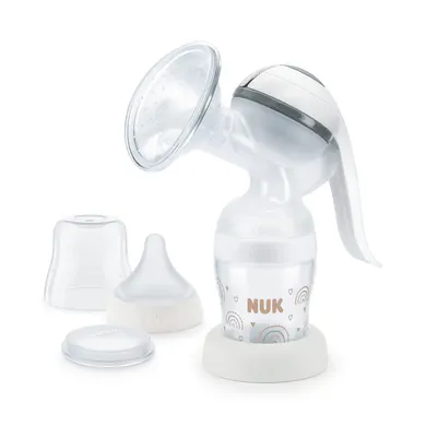 Milchpumpen, NUK, Transparent – Besonderheit: müheloses Abpumpen dank leichtgängigem, ergonomischen Pumphebel