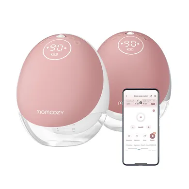 Milchpumpen, momcozy, Pink – Besonderheit: mit bis zu 15 Pumpstufen für ein komfortables und effizientes Abpumpen