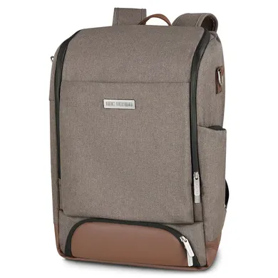 Wickelrucksäcke, ABC DESIGN, Beige – Besonderheit: inkl. Flaschenhalter, Wickelunterlage, Utensilien-Tasche und Universal-Befestigung