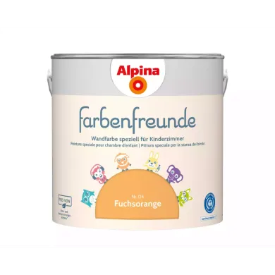 Wandfarben, Alpina, Orange – Besonderheit: Wandfarbe speziell für Kinderzimmer