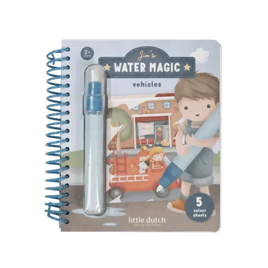 Malen & Kneten, LITTLE DUTCH, Blau – Besonderheit: mit weißen Ausmalkarten & Stift, der mit Wasser gefüllt wird