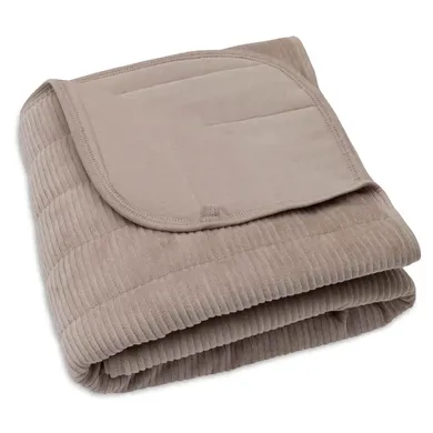 Kuscheldecken, jollein, Braun – Besonderheit: aus weichem Rippstoff