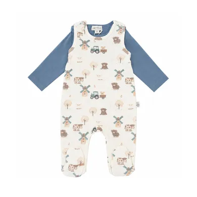 Strampler, LITTLE, Weiß – Besonderheit: Set bestehend aus Strampler und Langarmshirt