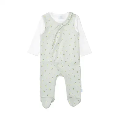 Strampler, LITTLE ONE, Grün – Besonderheit: Set bestehend aus Strampler und Langarmshirt