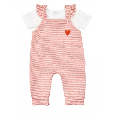 Latzhosen, LITTLE, Weiß – Besonderheit: Set bestehend aus Latzhose und T-Shirt