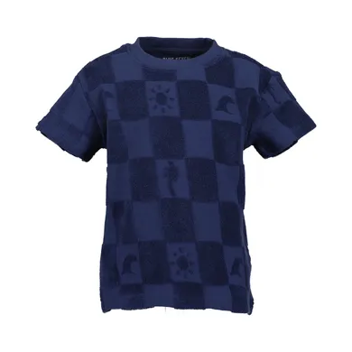 Kurzarmshirts, blue seven, Blau – Besonderheit: aus 80% Baumwolle